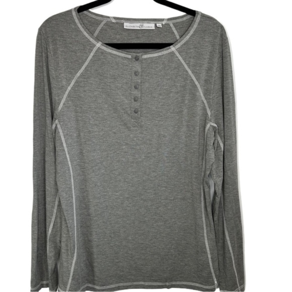 Elizabeth and Clarke Grey Henley sz12